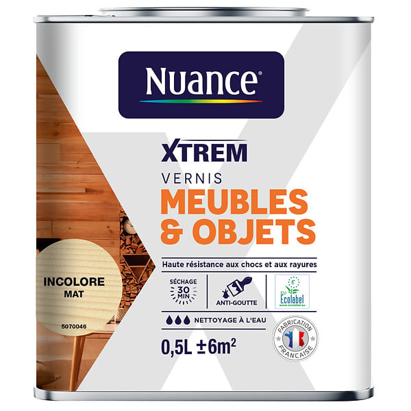 NUANCE - Vernis meubles et objets incolore mat 0,5 L - large