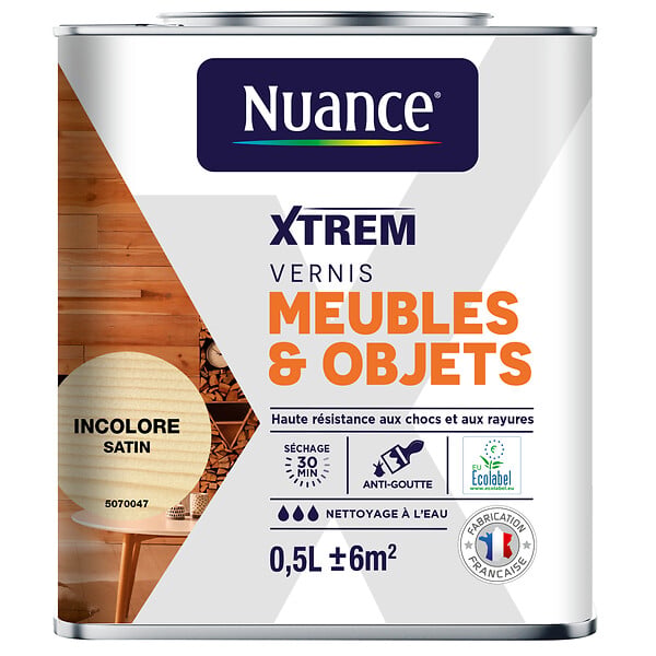 NUANCE - Vernis meubles et objets incolore satin 0,5 L - large