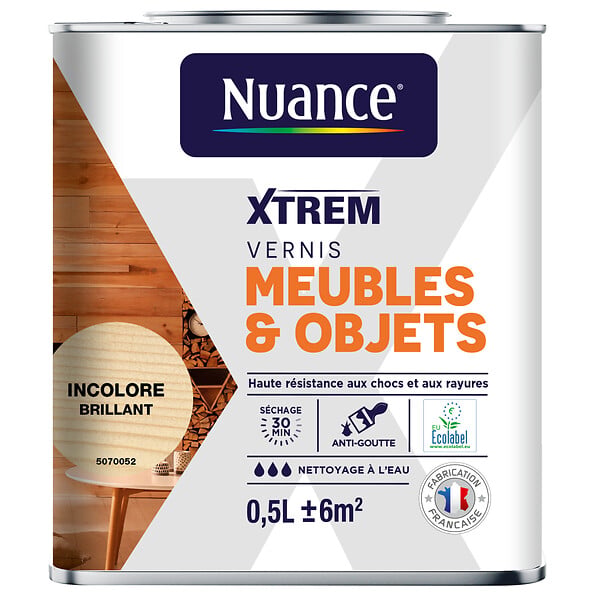 NUANCE - Vernis meubles et objets incolore brillant 0,5 L - large