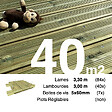 TERRASSEENBOIS - Kit terrasse Pin autoclave Vert pour 40 m², Lames 3,3 m, lambourdes 3 m et visserie Inox. - vignette
