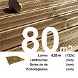 TERRASSEENBOIS - Planches de terrasse Pin autoclave Marron pour 80 m², Longueur 4,2 m. - vignette