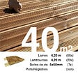 TERRASSEENBOIS - Kit terrasse Pin autoclave Marron pour 40 m², Lames 4,2 m, lambourdes 4,2 m et visserie Inox. - vignette