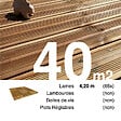 TERRASSEENBOIS - Planches de terrasse Pin autoclave Marron pour 40 m², Longueur 4,2 m. - vignette