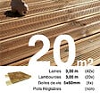 TERRASSEENBOIS - Kit terrasse Pin autoclave Marron pour 20 m², Lames 3,3 m, lambourdes 3 m et visserie Inox. - vignette