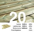 TERRASSEENBOIS - Kit terrasse Pin autoclave Vert pour 20 m², Lames 3,3 m, lambourdes 3 m et visserie Inox. - vignette