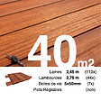 TERRASSEENBOIS - Kit terrasse bois exotique PADOUK pour 40 m², Lames 2,45 m, lambourdes 2,15 m et visserie Inox. - vignette