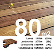 TERRASSEENBOIS - Kit complet terrasse bois exotique CUMARU pour 80 m², Lames 1,85 m, lambourdes 1,85 m, plots réglables et visserie Inox. - vignette