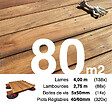 TERRASSEENBOIS - Kit complet terrasse bois exotique JATOBA pour 80 m², Lames 4 m, lambourdes 3,95 m, plots réglables et visserie Inox. - vignette