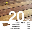 TERRASSEENBOIS - Planches de terrasse bois exotique CUMARU pour 20 m², Longueur 4,55 m. - vignette
