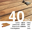 TERRASSEENBOIS - Kit terrasse bois exotique JATOBA pour 40 m², Lames 1,85 m, lambourdes 1,85 m et visserie Inox. - vignette