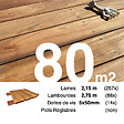 TERRASSEENBOIS - Kit terrasse bois exotique JATOBA pour 80 m², Lames 2,15 m, lambourdes 2,15 m et visserie Inox. - vignette