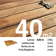 TERRASSEENBOIS - Planches de terrasse bois exotique JATOBA pour 40 m², Longueur 3,65 m. - vignette