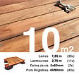 TERRASSEENBOIS - Kit complet terrasse bois exotique JATOBA pour 10 m², Lames 1,85 m, lambourdes 1,85 m, plots réglables et visserie Inox. - vignette