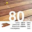 TERRASSEENBOIS - Kit terrasse bois exotique CUMARU pour 80 m², Lames 2,45 m, lambourdes 2,15 m et visserie Inox. - vignette