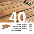 TERRASSEENBOIS - Kit terrasse bois exotique JATOBA pour 40 m², Lames 4,55 m, lambourdes 4,25 m et visserie Inox. - vignette