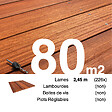 TERRASSEENBOIS - Planches de terrasse bois exotique PADOUK pour 80 m², Longueur 2,45 m. - vignette