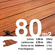 TERRASSEENBOIS - Kit terrasse bois exotique PADOUK pour 80 m², Lames 1,55 m, lambourdes 1,55 m et visserie Inox. - vignette