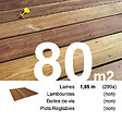 TERRASSEENBOIS - Planches de terrasse bois exotique CUMARU pour 80 m², Longueur 1,85 m. - vignette