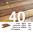 TERRASSEENBOIS - Kit terrasse bois exotique CUMARU pour 40 m², Lames 3,35 m, lambourdes 3,35 m et visserie Inox. - vignette