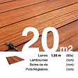 TERRASSEENBOIS - Planches de terrasse bois exotique PADOUK pour 20 m², Longueur 1,55 m. - vignette