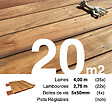 TERRASSEENBOIS - Kit terrasse bois exotique JATOBA pour 20 m², Lames 4 m, lambourdes 3,95 m et visserie Inox. - vignette