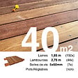 TERRASSEENBOIS - Kit terrasse bois exotique CUMARU pour 40 m², Lames 1,85 m, lambourdes 1,85 m et visserie Inox. - vignette