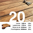 TERRASSEENBOIS - Kit complet terrasse bois exotique JATOBA pour 20 m², Lames 3,65 m, lambourdes 3,65 m, plots réglables et visserie Inox. - vignette