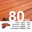 TERRASSEENBOIS - Kit complet terrasse bois exotique PADOUK pour 80 m², Lames 1,55 m, lambourdes 1,55 m, plots réglables et visserie Inox. - vignette