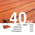 TERRASSEENBOIS - Planches de terrasse bois exotique PADOUK pour 40 m², Longueur 2,45 m. - vignette