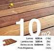 TERRASSEENBOIS - Kit terrasse bois exotique CUMARU pour 10 m², Lames 4,55 m, lambourdes 4,25 m et visserie Inox. - vignette