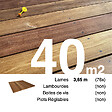 TERRASSEENBOIS - Planches de terrasse bois exotique CUMARU pour 40 m², Longueur 3,65 m. - vignette