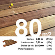 TERRASSEENBOIS - Kit terrasse bois exotique CUMARU pour 80 m², Lames 4,9 m, lambourdes 4,25 m et visserie Inox. - vignette