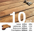 TERRASSEENBOIS - Kit complet terrasse bois exotique JATOBA pour 10 m², Lames 2,75 m, lambourdes 2,75 m, plots réglables et visserie Inox. - vignette