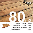 TERRASSEENBOIS - Kit terrasse bois exotique JATOBA pour 80 m², Lames 3,35 m, lambourdes 3,35 m et visserie Inox. - vignette