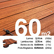 TERRASSEENBOIS - Kit complet terrasse bois exotique PADOUK pour 60 m², Lames 2,15 m, lambourdes 2,15 m, plots réglables et visserie Inox. - vignette