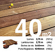 TERRASSEENBOIS - Kit complet terrasse bois exotique CUMARU pour 40 m², Lames 2,75 m, lambourdes 2,75 m, plots réglables et visserie Inox. - vignette