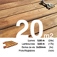 TERRASSEENBOIS - Kit terrasse bois exotique JATOBA pour 20 m², Lames 5,8 m, lambourdes 4,25 m et visserie Inox. - vignette