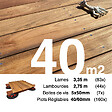 TERRASSEENBOIS - Kit complet terrasse bois exotique JATOBA pour 40 m², Lames 3,35 m, lambourdes 3,35 m, plots réglables et visserie Inox. - vignette