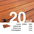 TERRASSEENBOIS - Planches de terrasse bois exotique PADOUK pour 20 m², Longueur 2,15 m. - vignette