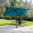 HAPPY GARDEN - Parasol droit HAPUNA rectangulaire 2x3m bleu - vignette