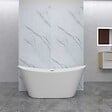 AICA SANITAIRE - Panneau mural de douche marbre blanc 120x210+120x210cm avec 3 profilés - vignette