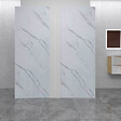 AICA SANITAIRE - Panneau mural de douche marbre blanc 80x210cm+80x210cm avec 1 profilé - vignette