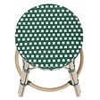 OVIALA - Tabouret haut de jardin en aluminium et rotin synthétique blanc, vert - Belleville - vignette