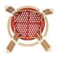 OVIALA - Tabouret de jardin en aluminium et rotin synthétique blanc et rouge - Belleville - vignette