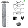 VOUNOT - Grillage a poule avec fils 25mm en acier galvanise 1x50M - vignette