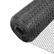 VOUNOT - Grillage a poule avec fils 25mm en PVC gaine gris 1x50M - vignette