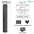 VOUNOT - Grillage a poule avec fils 25mm en PVC gaine gris 1x50M - vignette