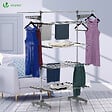 VOUNOT - Sechoir a linge etendoir ailes pliables 4 niveaux avec maille - vignette