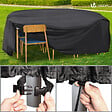VOUNOT - Housse salon de jardin bache de protection 420D φ190x73cm noire - vignette