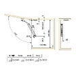 EMUCA - Compas pour portes levantes Altius One, Gamme de force 576-959, Acier, Nickelé - vignette
